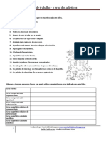 Ficha de trabalho – o grau dos adjetivos