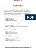 Interjections General English Grammar Material PDF Download For Competitive Exams