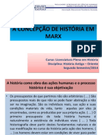 A concepção de história em Marx