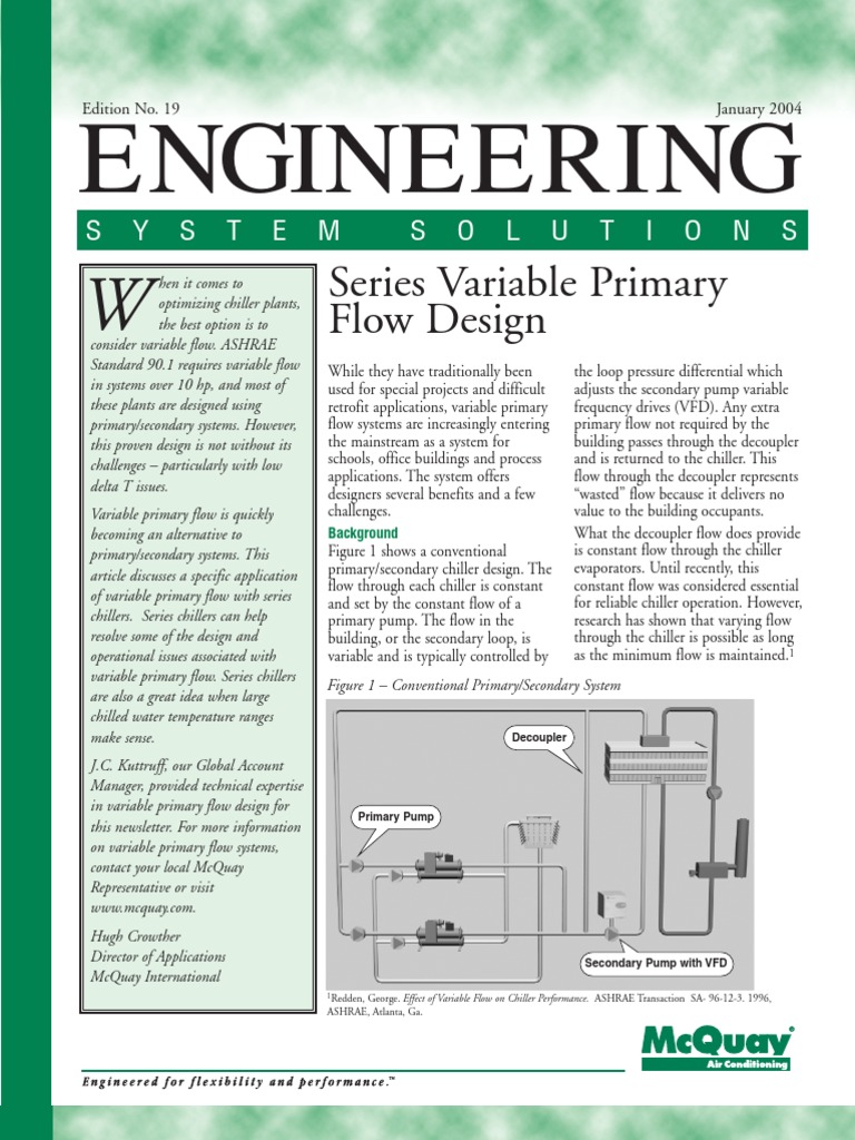 Variable Primary Flow in Chiller Design | PDF | Pump | Valve