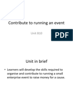 Contributing To Running An Event BTEC
