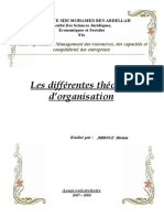 Les Différentes Théories Des Organisation