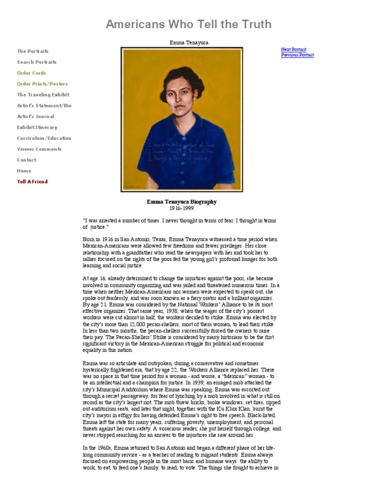 Emma Tenayuca Biography | PDF | The United States | Public Sphere