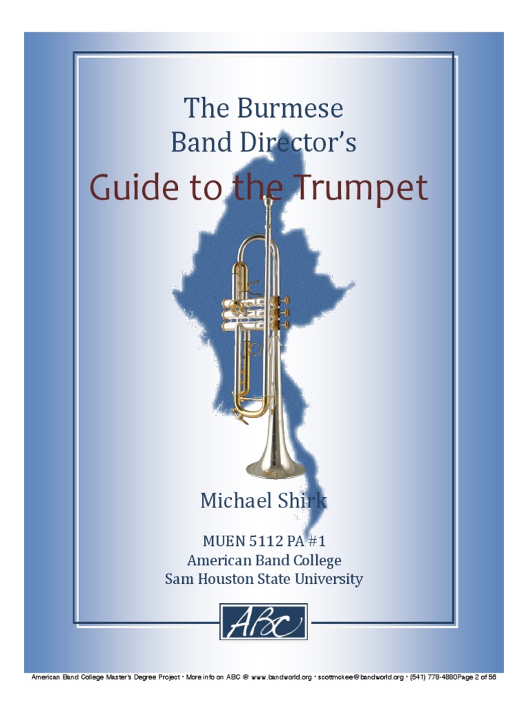 Burmese Band Director's Trumpet Guide | PDF | Trumpet | Musical Instruments