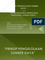 Prinsip Pengelolaan Sumber Daya