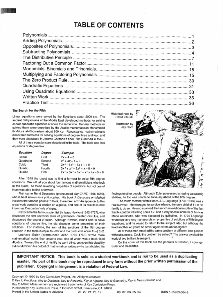 Book 4 Polynomials