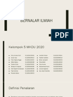 Bernalar Ilmiah  Kelompok 5 Presentasi