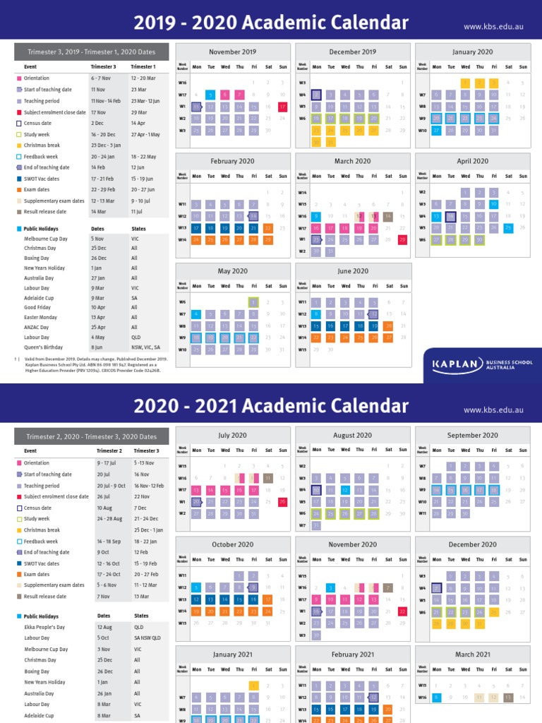 Academic Calendar 2020 | PDF | Public Holiday | Festival