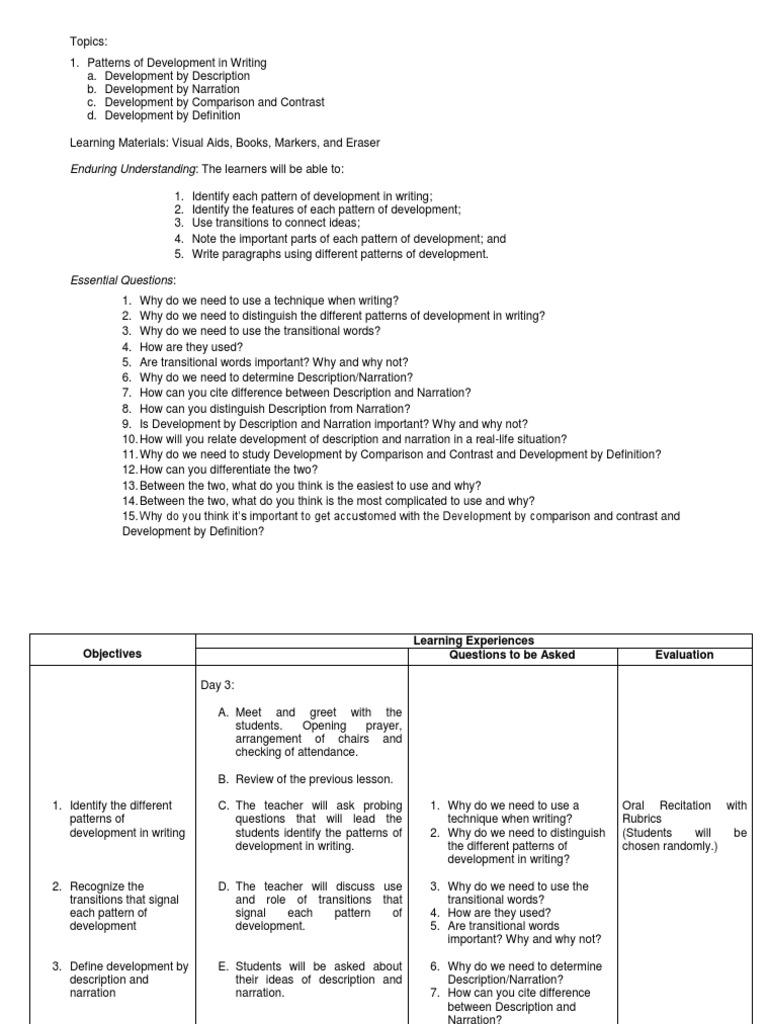 2nd Week - Reading and Writing Skills | PDF | Rubric (Academic) | Essays