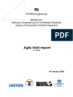 Agfa Visit Report Summarizes Presentations on Embedded Software Projects