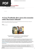 A Casa Tombada abre curso de extensão sobre literatura infantil