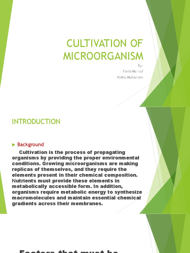 Microorganism Cultivation Techniques | PDF | Growth Medium | Nutrients