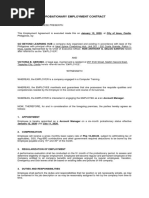 Contract of Employment Regularization Template | PDF | Working Time ...