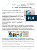 Apps Market Growth - India Becomes World's Fastest-Growing Market For Apps - The Economic Times