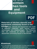 Use and Maintain Kitchen Tools and