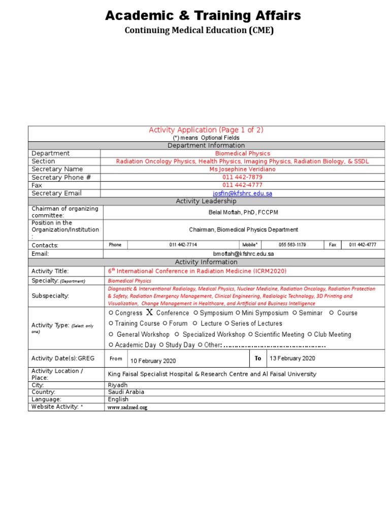ICRM2020: Radiation Medicine Conference | PDF | Medical Physics ...
