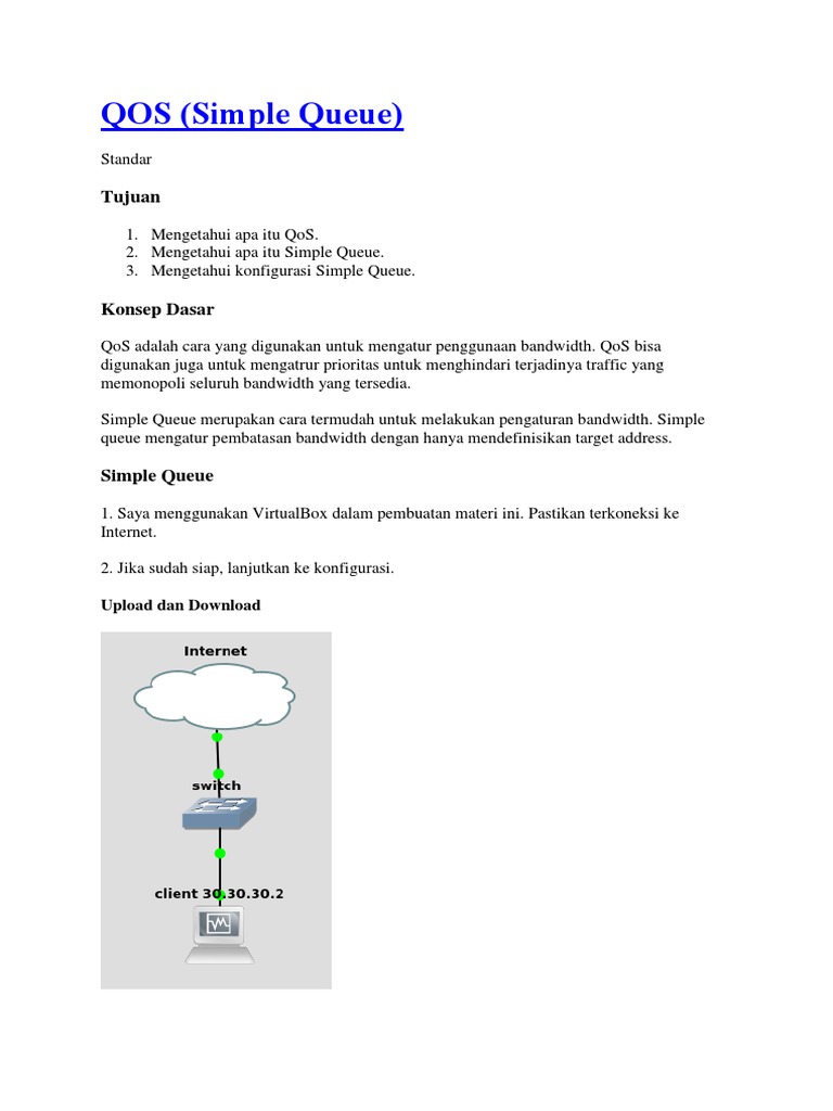 Pengantar QoS dan Simple Queue | PDF | Komputer