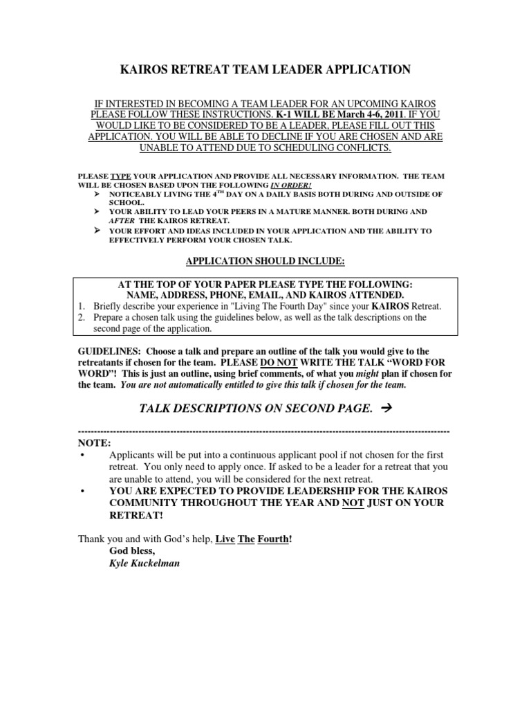 K-22 Student Leader Application  PDF  Love  Behavior Modification