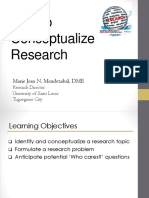 How To Conceptualize Research