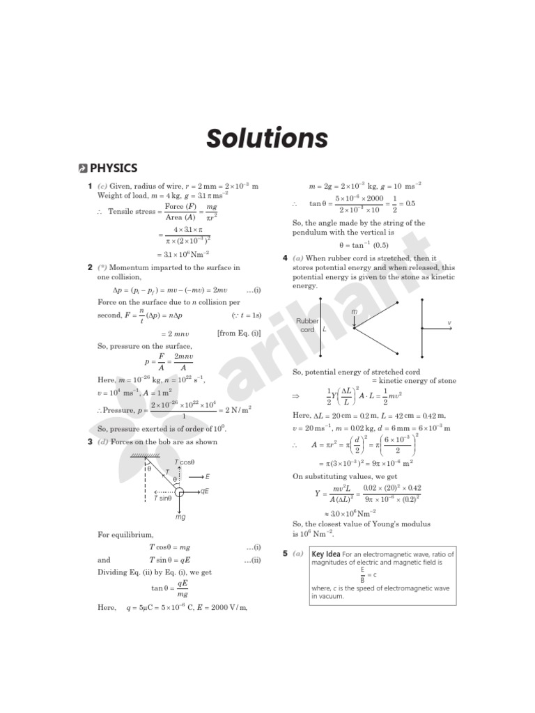 8 April 19 Shift 1 Pdf Capacitor Optics