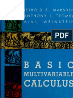 Marsden, Jerrold E. - Tromba, Anthony - Weinstein, Alan - Basic Multivariable Calculus-Springer, W.H. Freeman (2000) PDF