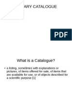 Intro To Cataloging