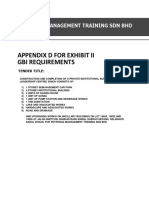 Appendix D - GBI Requirement