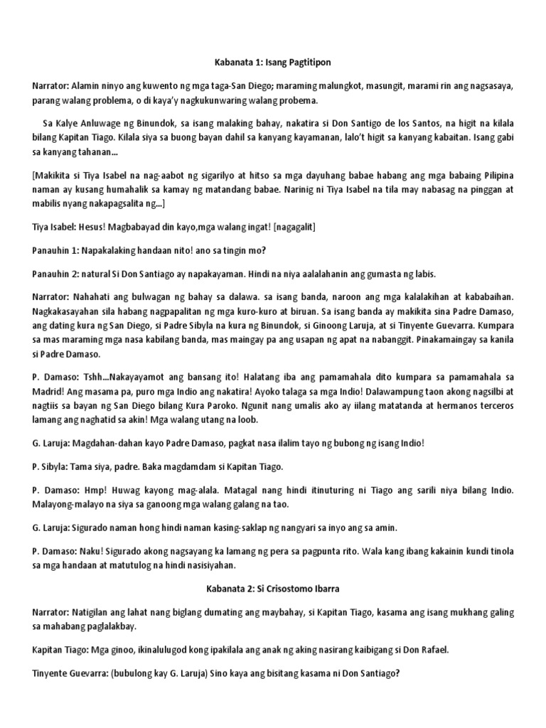 Script For Noli | PDF