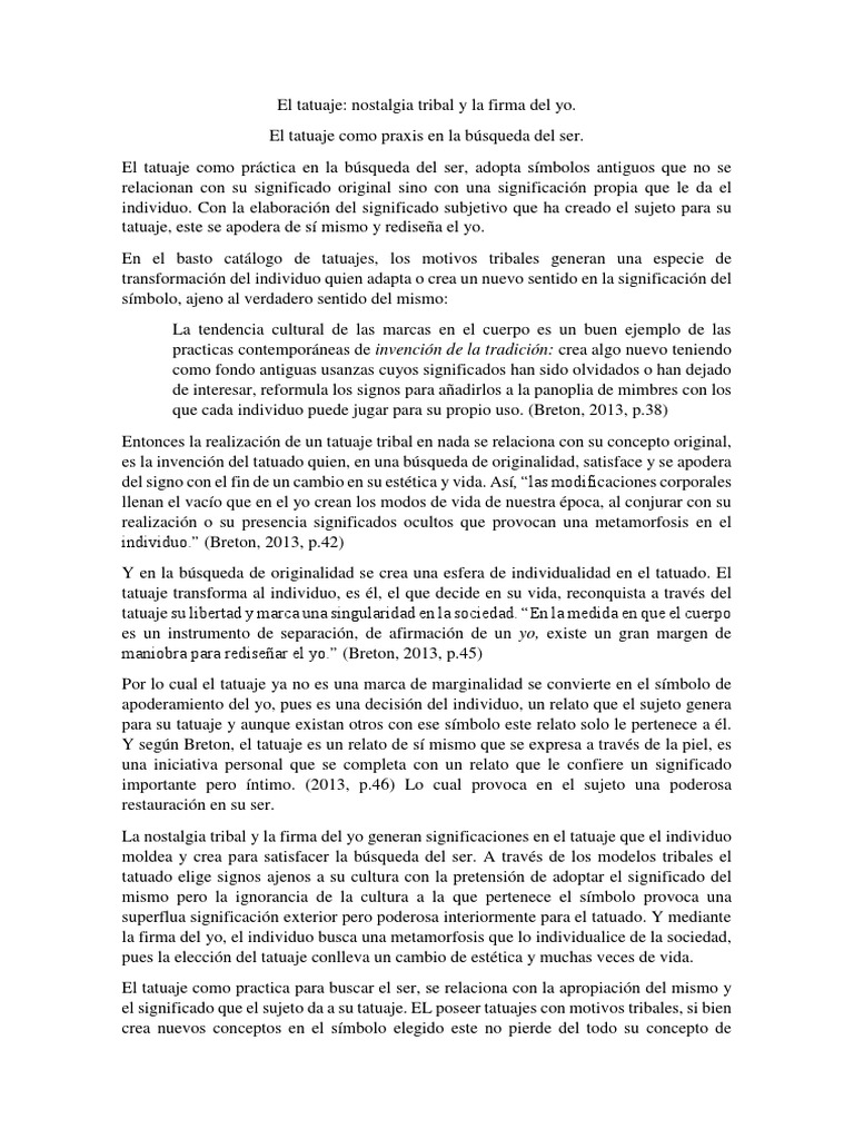 El Tatuaje | PDF | Tatuaje | Los símbolos