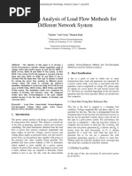 Comparative Analysis of Load Flow Methods For Different Network System