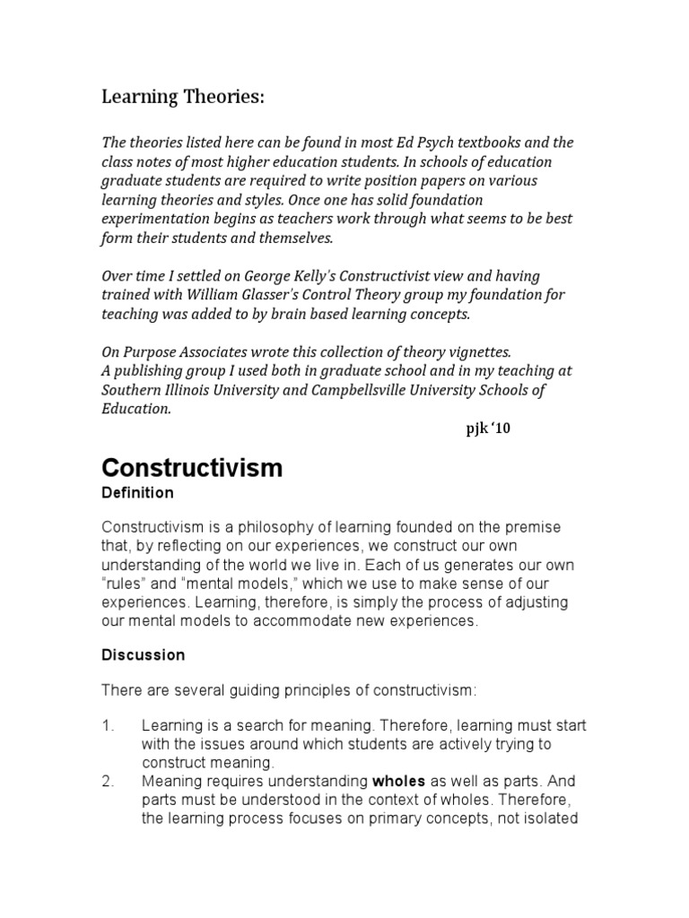 Learning Theories Pdf Behaviorism Reinforcement