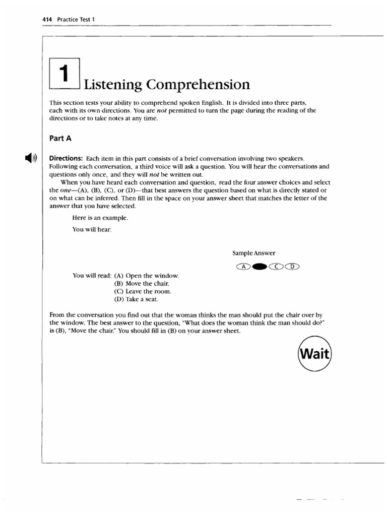Kunci Jawaban Section 1 Listening Comprehension Part A Cara Golden