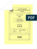 Soal Seleksi Masuk Universitas Padjadjaran 2008 PDF