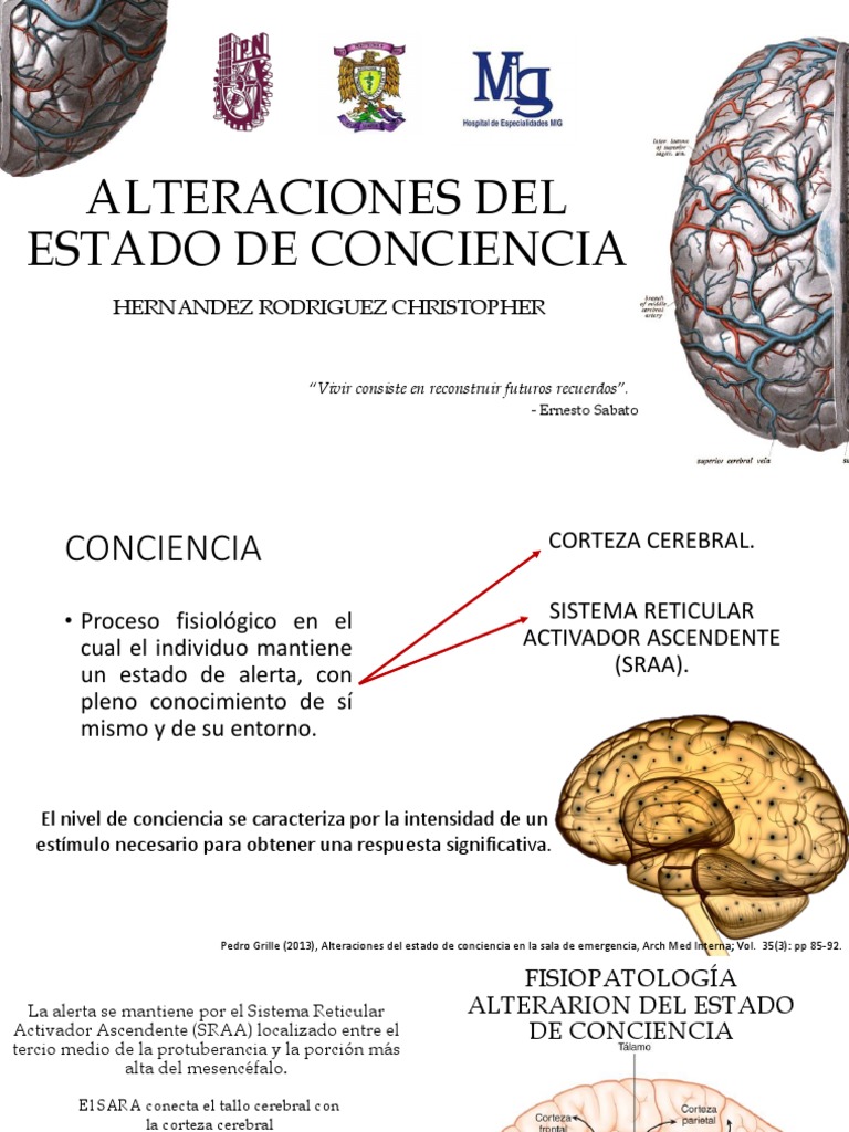 Alteraciones del Estado de Conciencia | PDF | Coma | Sistema nervioso ...