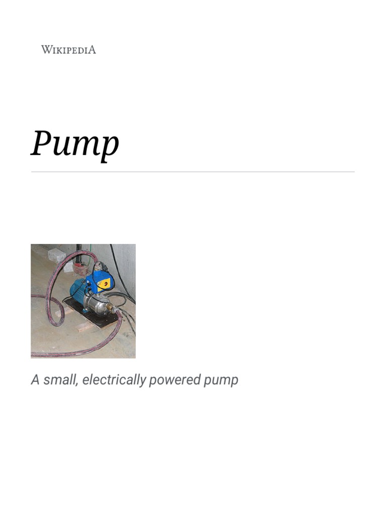 Pump Wikipedia PDF Pump Hydraulics