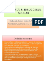 SUCCESUL ȘI INSUCCESUL ȘCOLAR