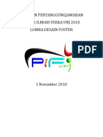 Laporan Pertanggungjawaban Pekan Ilmiah Fisika UNJ 2010