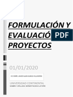 Formulación y evaluación de proyectos - Factores clave y clasificaciones