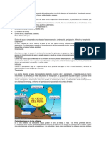 Ciclo del agua: evaporación, condensación, precipitación