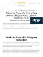 Grados de Protección IP, IK y Clase Eléctrica - EVOLUX Lighting Co. LED Made in Chile
