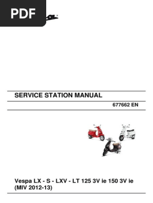 Vespa Lx-S 125-150ie 3v Vietnam Service Manual | PDF | Piston