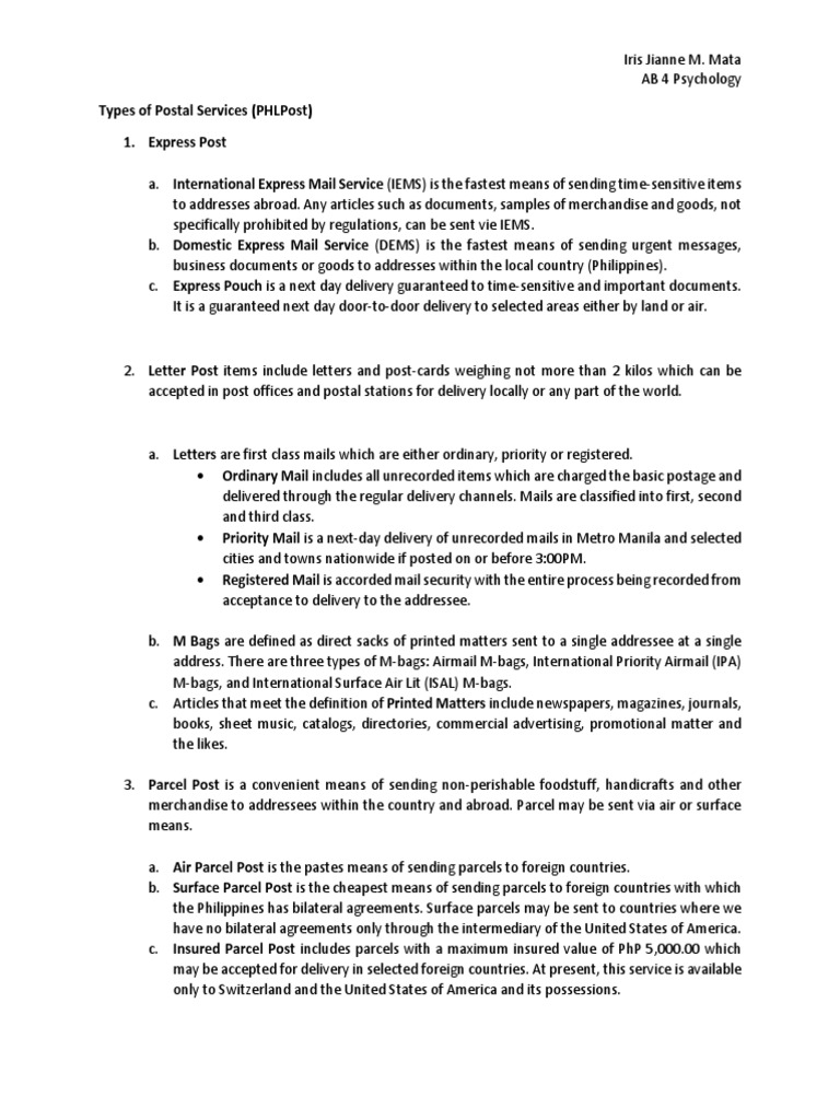 types-of-postal-services-pdf-mail-united-states-postal-service