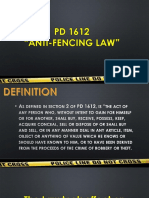 PD 1612 Anti-Fencing Law