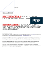 Informacion Importante de Subsanacion para El Vuce MTC Homologacion Celular