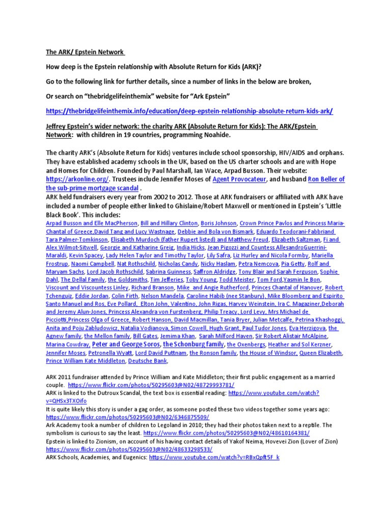 Epstein's Ties to Absolute Return for Kids | PDF | Sports & Recreation ...