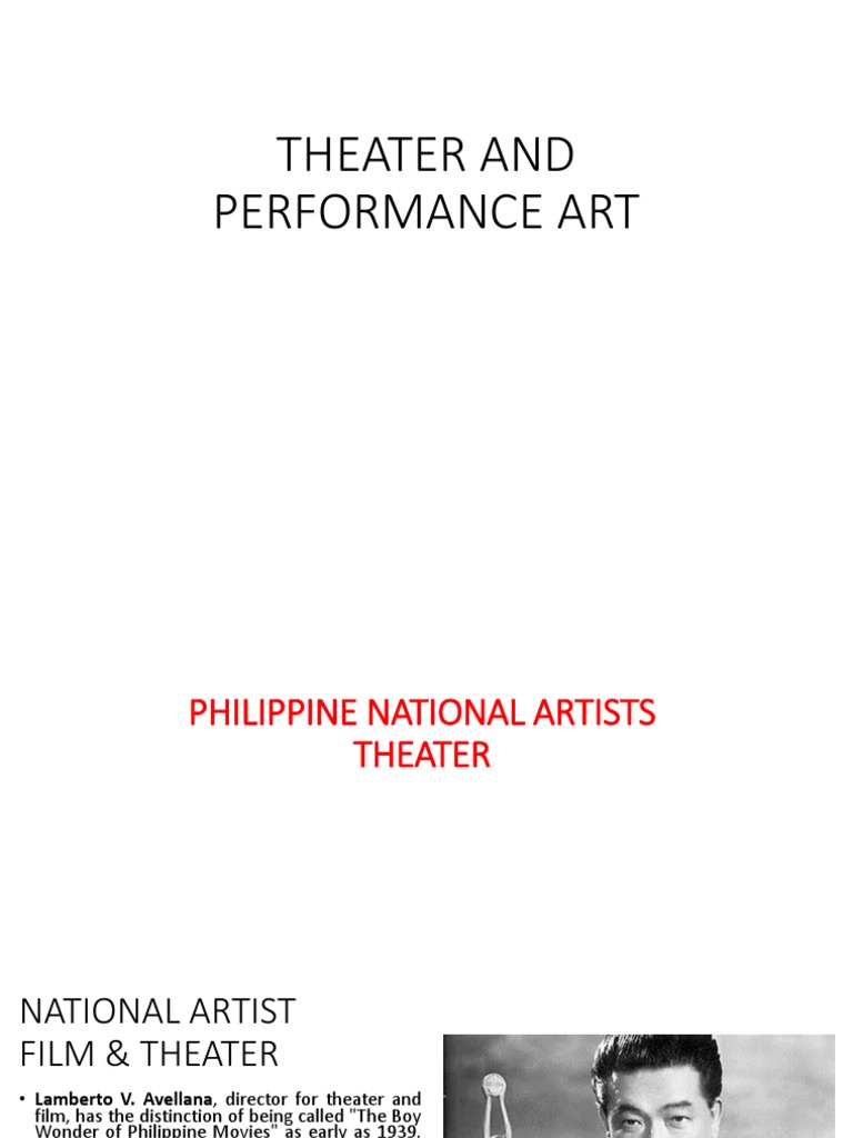 Philippine Theater and Performance Art | PDF | Theatre | Performance Art