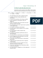 Path-Goal Leadership Questionnaire Scoring and Interpretation