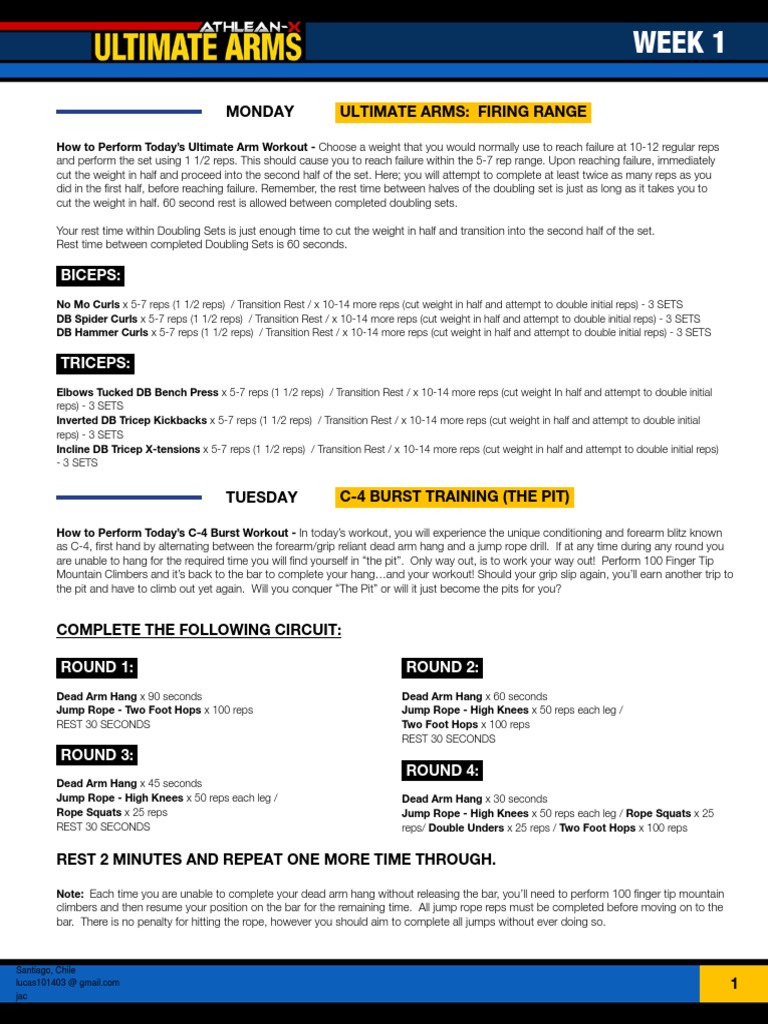 Ultimatearms Workoutsfinal Pdf Muscle Contraction Recreation