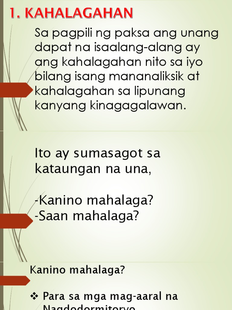 KAHALAGAHAN | PDF