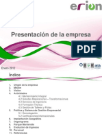 Presentación de la empresa de mantenimiento ferroviario ERION